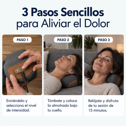 Sporadyk CerviRelax™ — Almohada cervical 3 en 1 con calor y vibración
