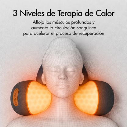 Sporadyk CerviRelax™ — Almohada cervical 3 en 1 con calor y vibración