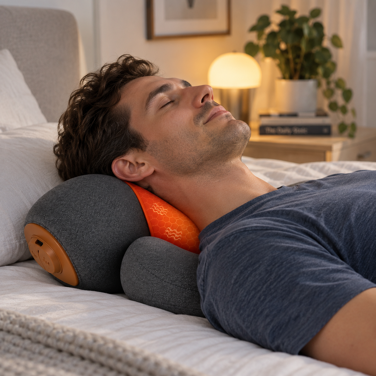Sporadyk CerviRelax™ — Almohada cervical 3 en 1 con calor y vibración