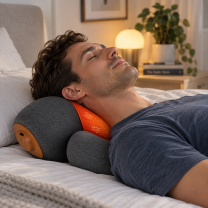 Sporadyk CerviRelax™ — Almohada cervical 3 en 1 con calor y vibración
