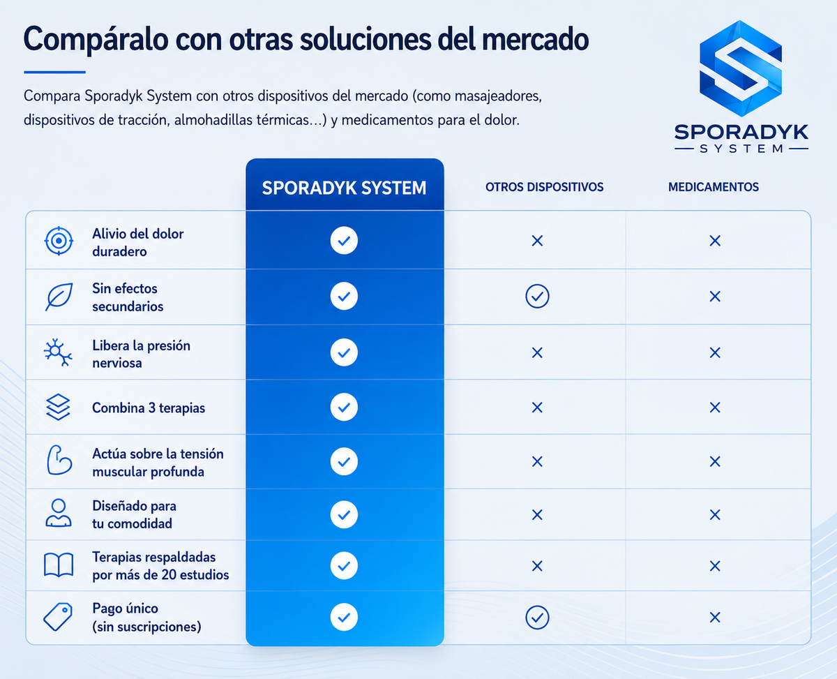 Sporadyk CerviRelax™ — Almohada cervical 3 en 1 con calor y vibración